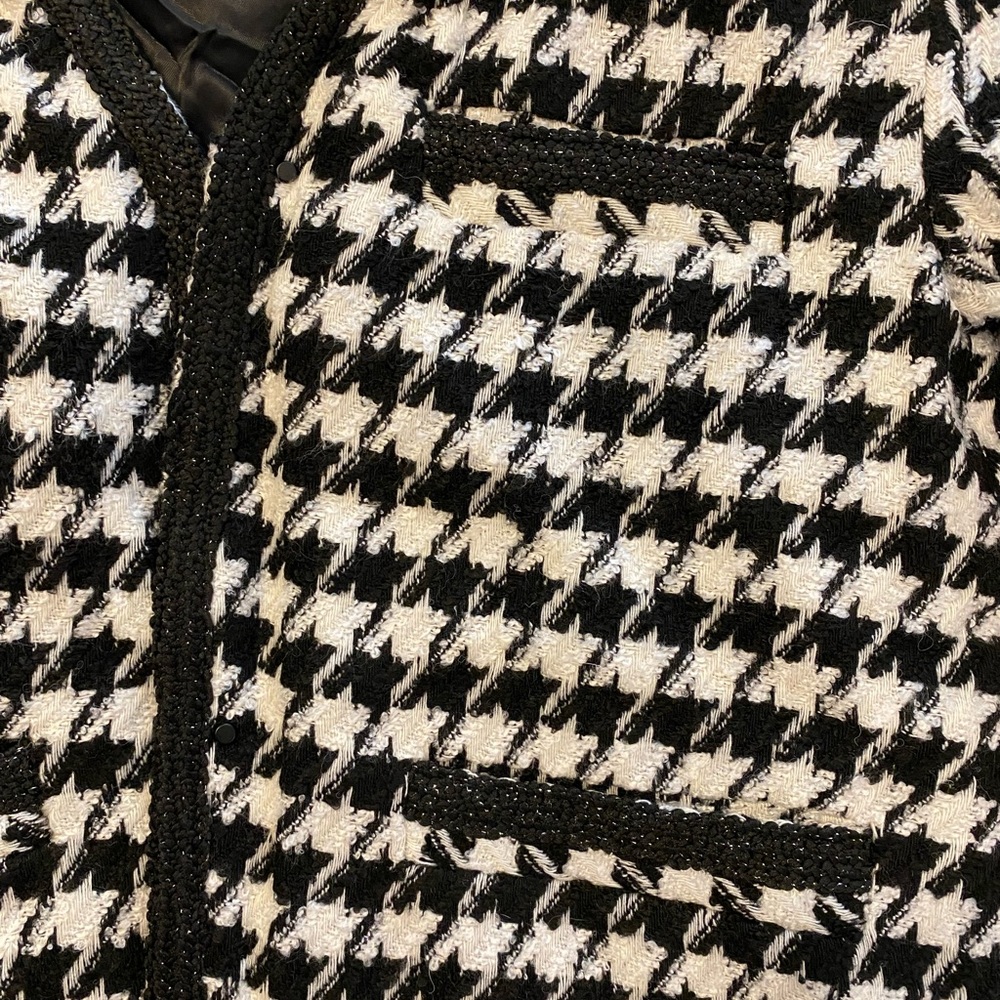 Mango Houndstooth Jacket- Euc - image 6